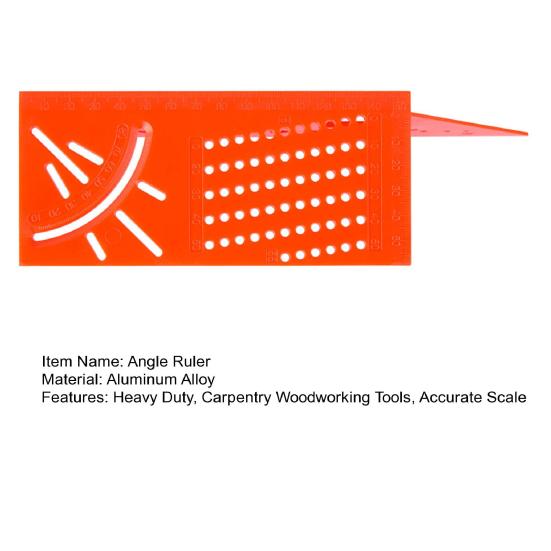 Yousheng Multifunctional Aluminum Alloy Angle Ruler 45/90 Degrees Angle Measuring Marking Drawing Gauge Carpentry Woodworking Tools