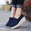 Women Fashion Lazy Shoes Genuine Leather Thick Bottom Slip On Shoes Wedge Platform Shoes Ladies Shoe