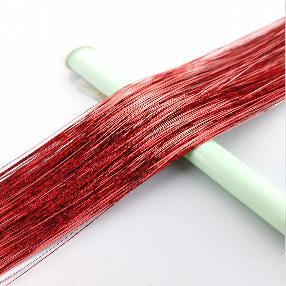 93/120cm Sparkle Synthetics Hair Extensions Tinsel Rainbow Colored Strands Girls Headwear Hairbinge Hair Laser False Decor