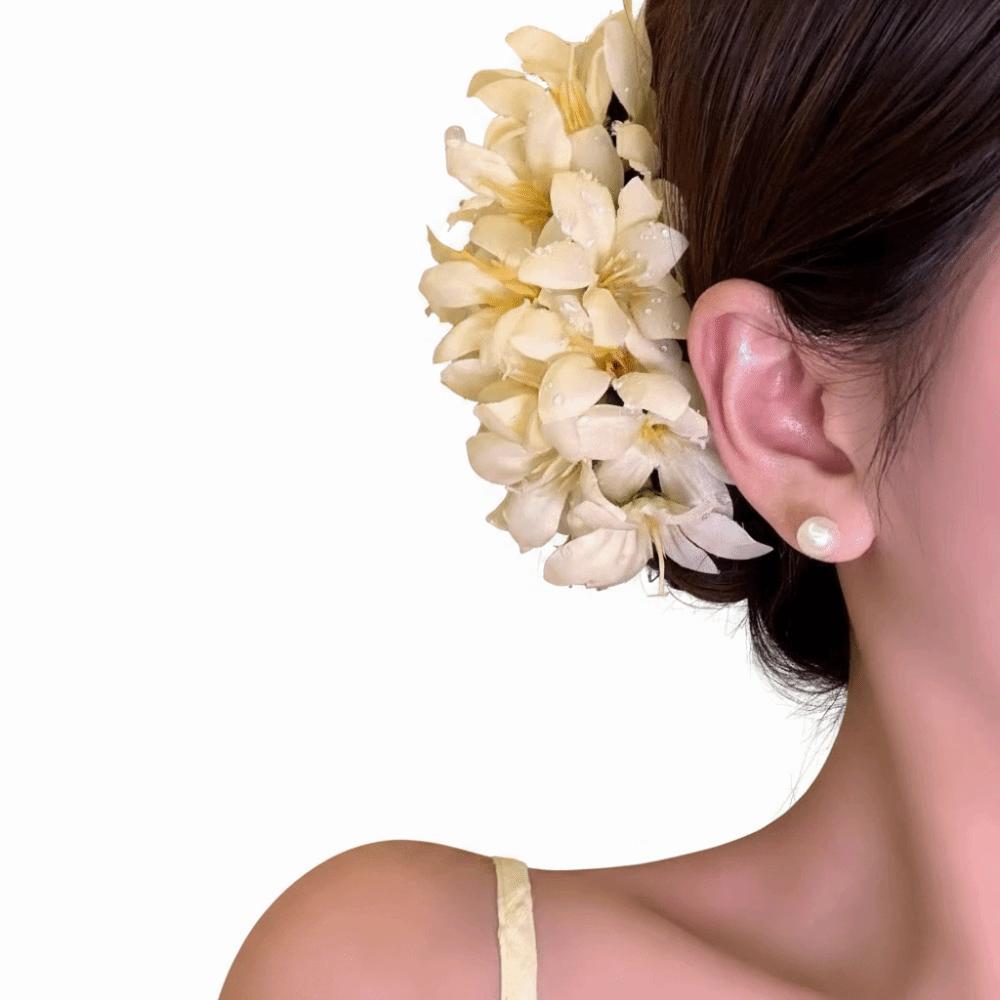 15cm Artificial Flower Hair Clips Elegant Bridal Hair Accessories Flower Hair Pins for Women