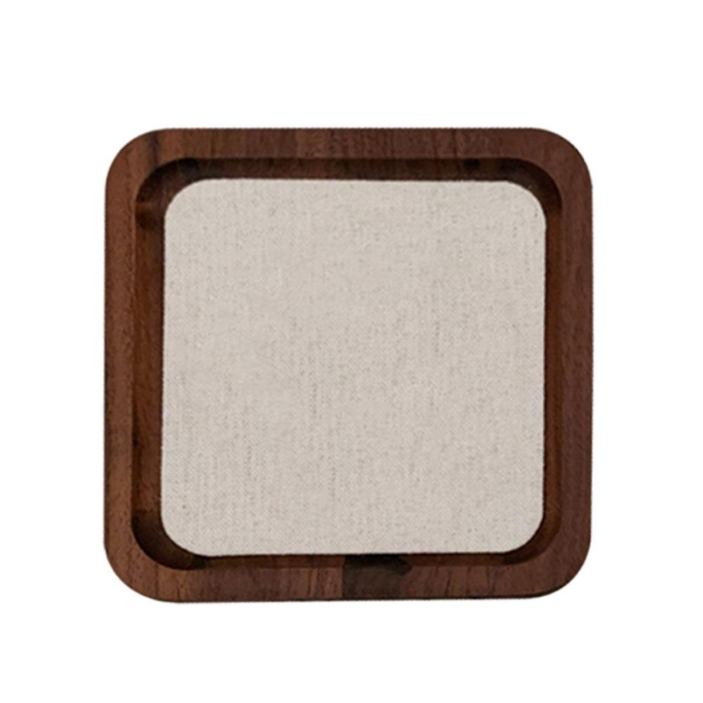Walnut Colored Wooden Jewelry Tray Solid Wood Necklace Display Tray Photo Props
