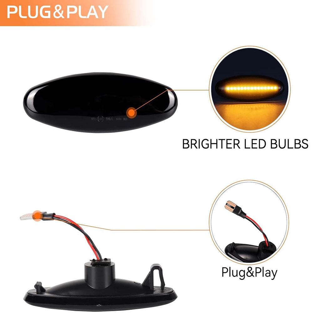 1 пара светодиодных динамических боковых габаритных огней для Jaguar XK8 S-Type XJ X350