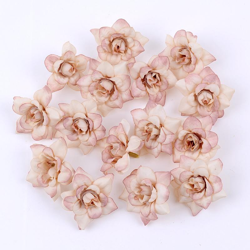 20PCs Rose Artificial Flowers Head Silk Fake Flowers Wedding Party Home Living Room Dining Table Garden Decorations DIY Crafts
