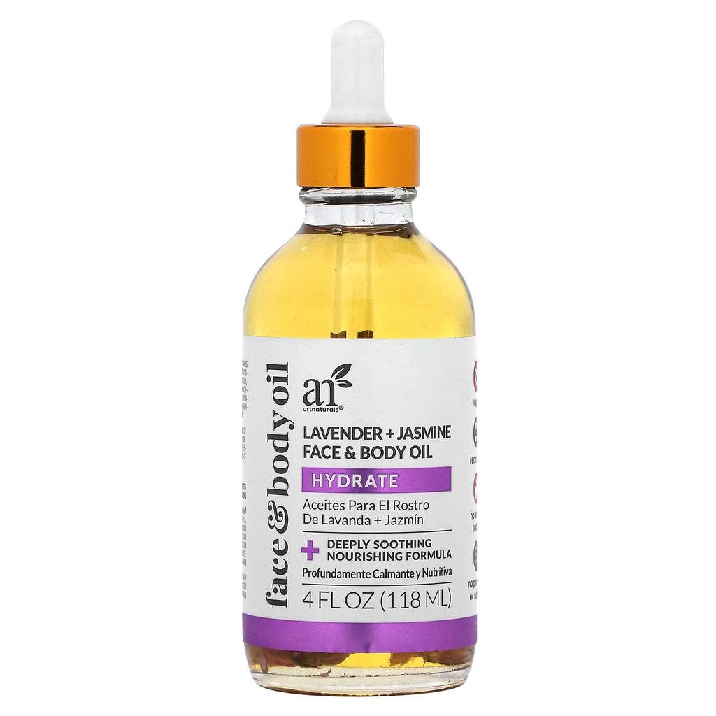 Face & Body Oil, Lavender + Jasmine, 118 Ml (4 Fl Oz)