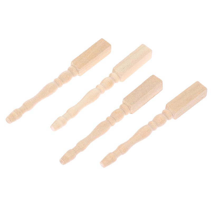 4 шт./компл. 1:12 миниатюрных деревянных ножек для кукольного домика своими руками, мебельные аксессуары