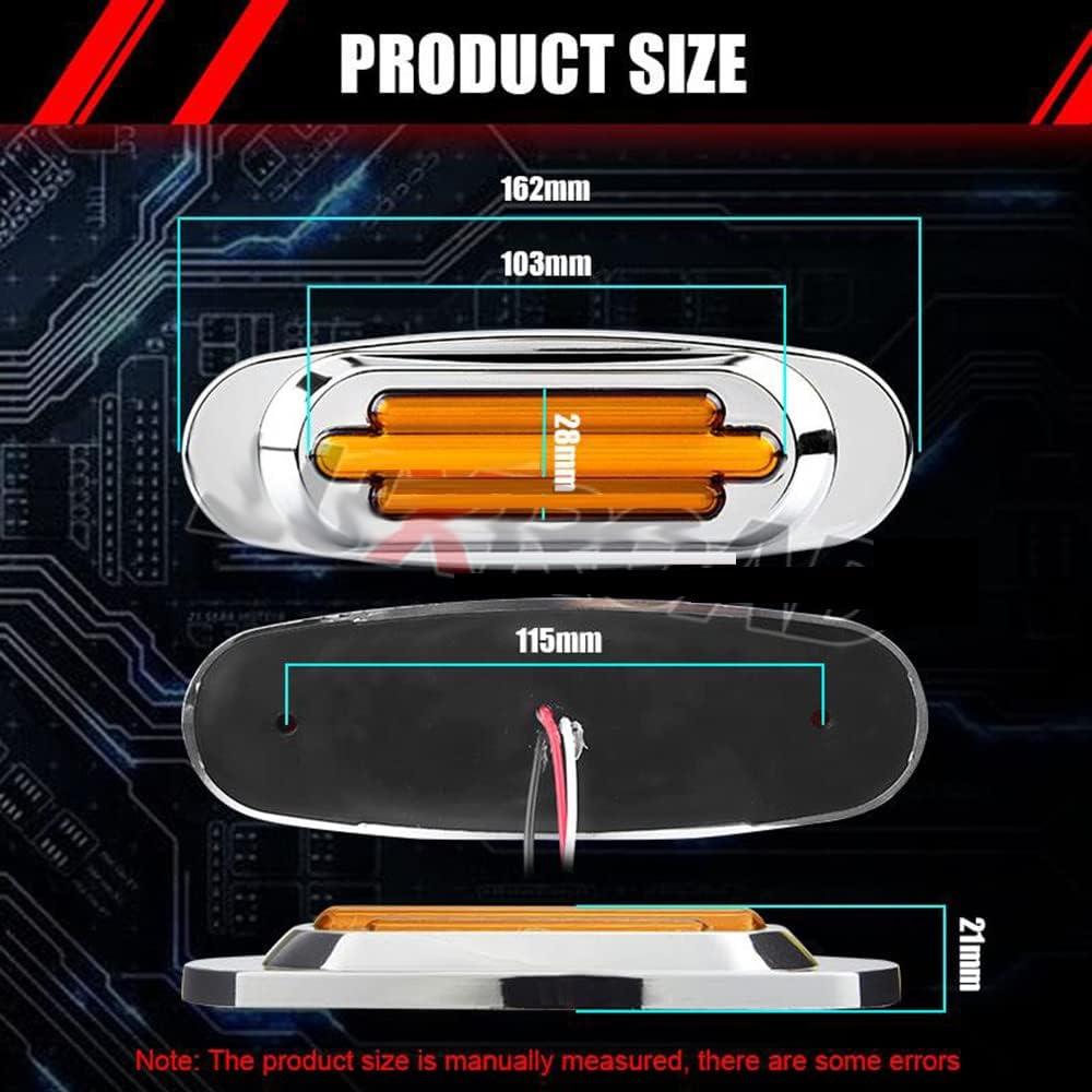 20 шт. Светодиодный габаритный фонарь прицепа, габаритный фонарь прицепа, фонарь прицепа, хром, 12 В 24 В, 16 светодиодов, указатели для грузовиков, задние фонари