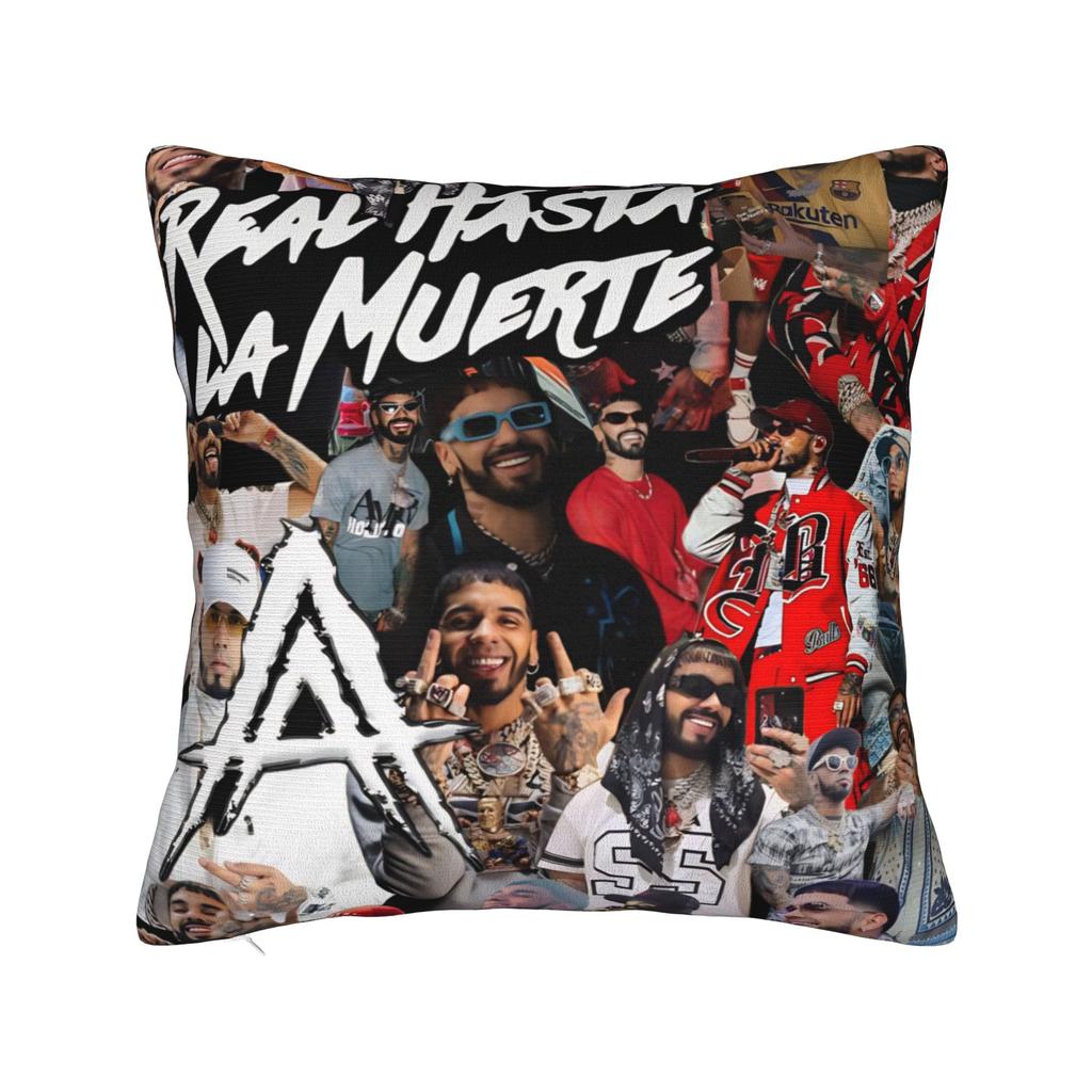 Anuel AA Rapper Singer Pillow Covers Merchandise Soft Cushion Cover Decoration Pillow Case Cover Sofa Multi Size