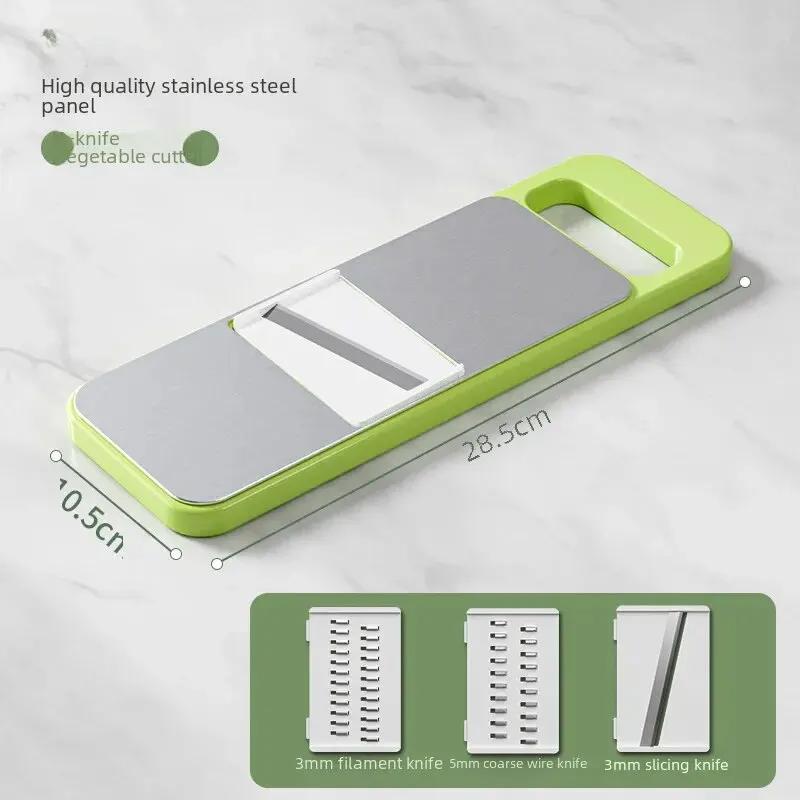 Multi-functional Home Kitchen Slice Cutter No Hands Required Vegetable Slicer Dicer Shredder Storage Organizer Tool