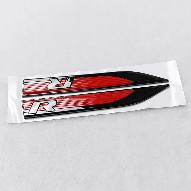 BPT1 Hot 2pcs Rline R GTI GLI Emblem Car Fender Side Wing Auto Sticker Accessories For Volkswagen VW Golf MK8 Polo Passat Magotan Tiglt2