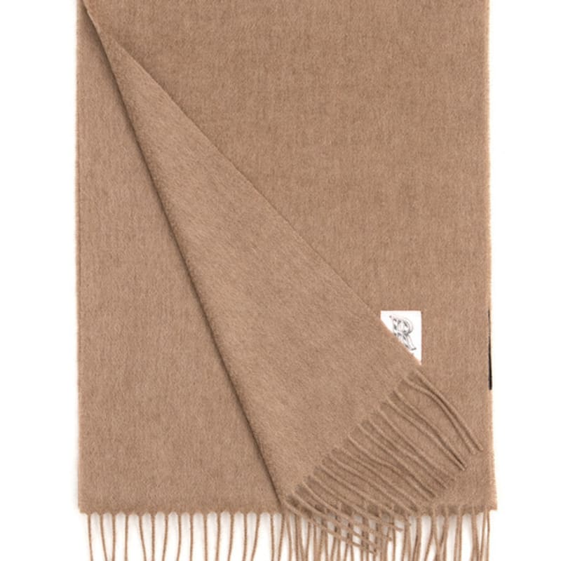 RECLOW RECLOW LAND 100% Cashmere Muffler Sand Brown