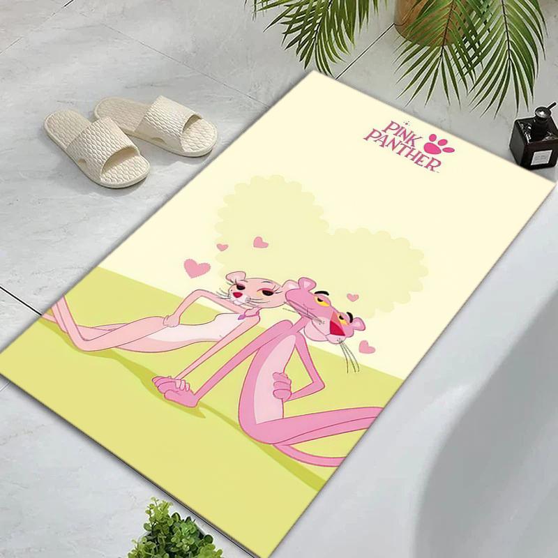 Pink Panther Cartoon Graphic Print Carpet Printing Floor Mats Protective Pad Fashion Doormat