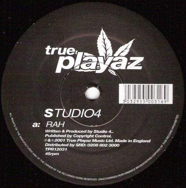 12-дюймовая пластинка STUDIO 4 - Rah / Устройство для трекинга TPR12031 True Playaz 2001 UK Дэнс и Электроника Б/У