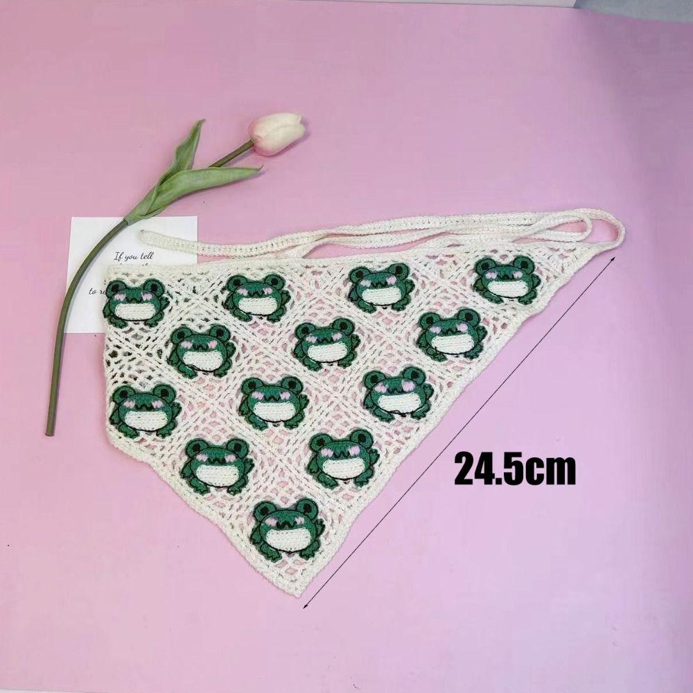 French Pastoral Style Triangle Headband Knitted Headband Towel Fashion Cute Strap Hair Bag Girls