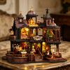 DIY Wooden Miniature Building Kits 3D Puzzles Castle Casa Doll Houses With Furniture Lights Dollhouses For Friends Birthday Gift