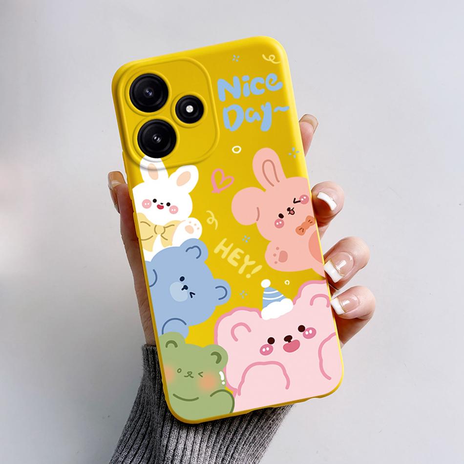 Чехол для Xiaomi Redmi 12 5G Redmi12 5G Милый Медведь Мультяшная Лягушка Мягкий Чехол для Телефона для Redmi 12 5G Силиконовые Fundas 6.79'' TPU Coque