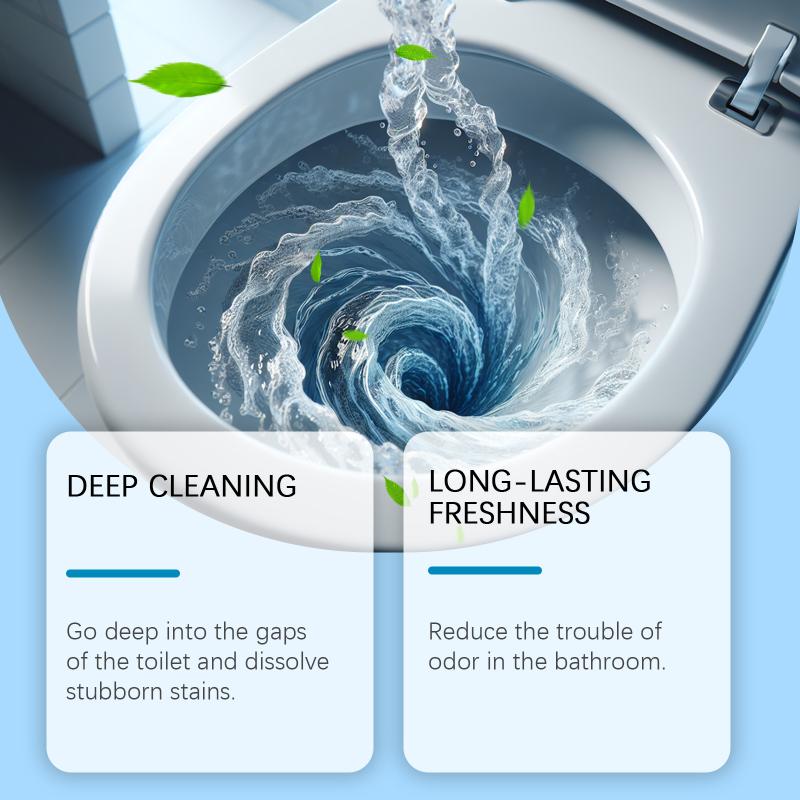 Gentle Toilet Cleaning Powder for Hard Water Deposits Scale Odor Free Convenience for Residential Restrooms