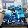 SSC Napoli Champion Squad Bedding Set, Blue Team Photo Duvet Cover Set, 3 Piece Football Bed Linen for Sports Fan Bedroom Decor