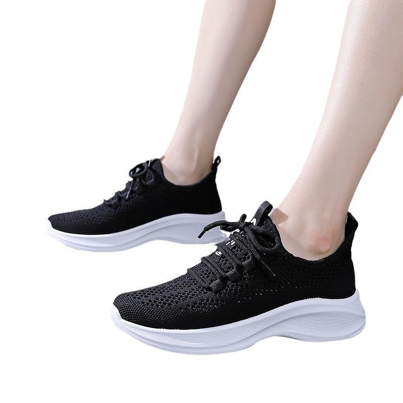 Flying woven shoes summer tide breathable single net fashion sports leisure lightweight comfortable shoes flat-soled soft-soled shoes running shoes