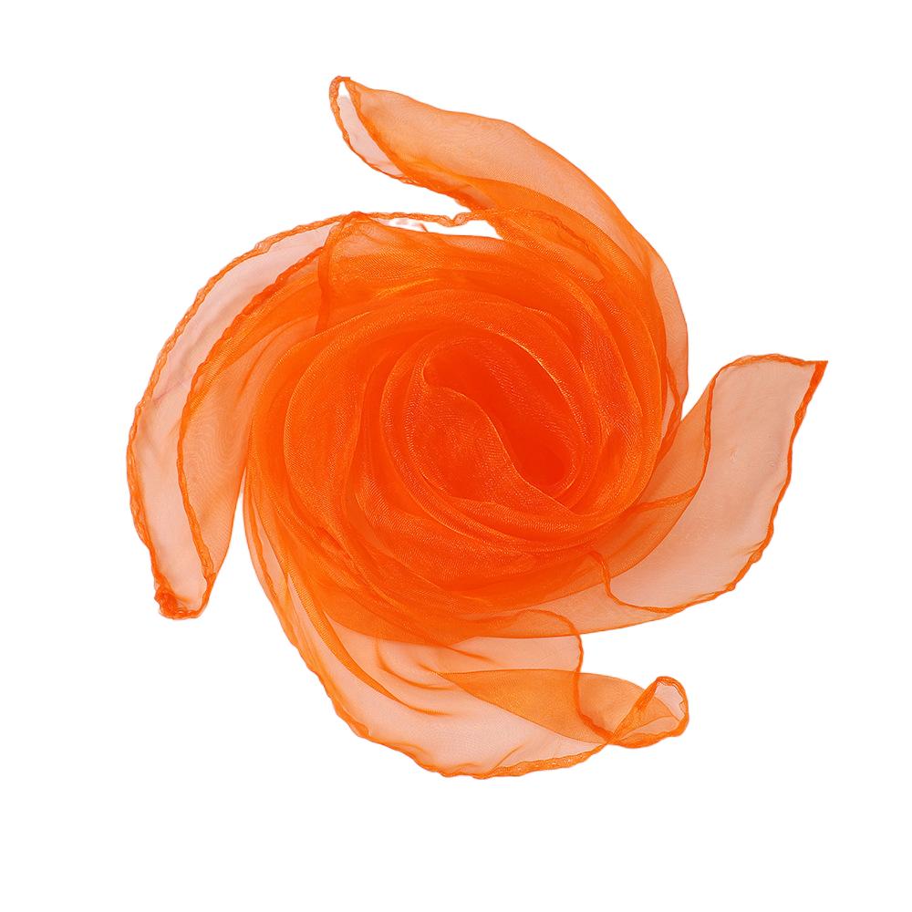 6 Solid Colors Thin Chiffon Nylon Silk Scarf Magic Show Performance Dance Candy Square Scarf Transparent Neckerchief Shawl