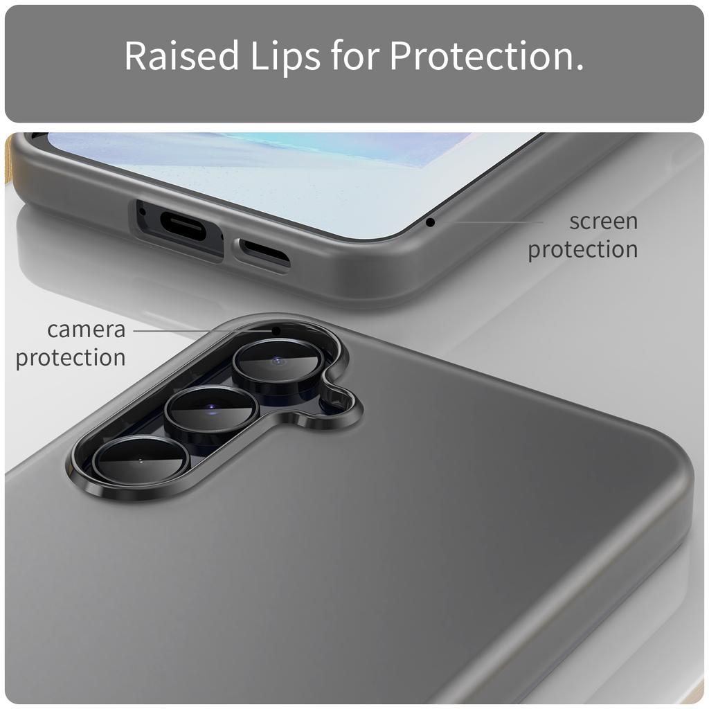 For Samsung Galaxy A55 5G Case TPU+PC Phone Back Cover Matte Translucent Design