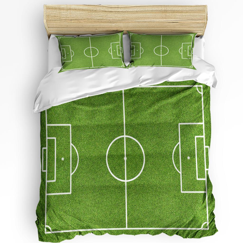 3Pcs Bedding Collection Ice Hockey Playing Field Home Textile Duvet Cover Pillow Case Boy Kid Teen Girl Bedding Covers Collection