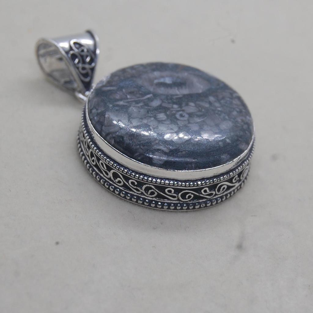 Huge Star Galaxy Jasper 925 Sterling Silver Pendant Jewelry, Fine Silver Black Galaxy Jasper Ring