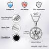 Creative Unique Wheel Hub Pendant Necklace Inlaid Cubic Zircon Stainless Steel Necklace Fashion Punk Jewelry for Men Gift