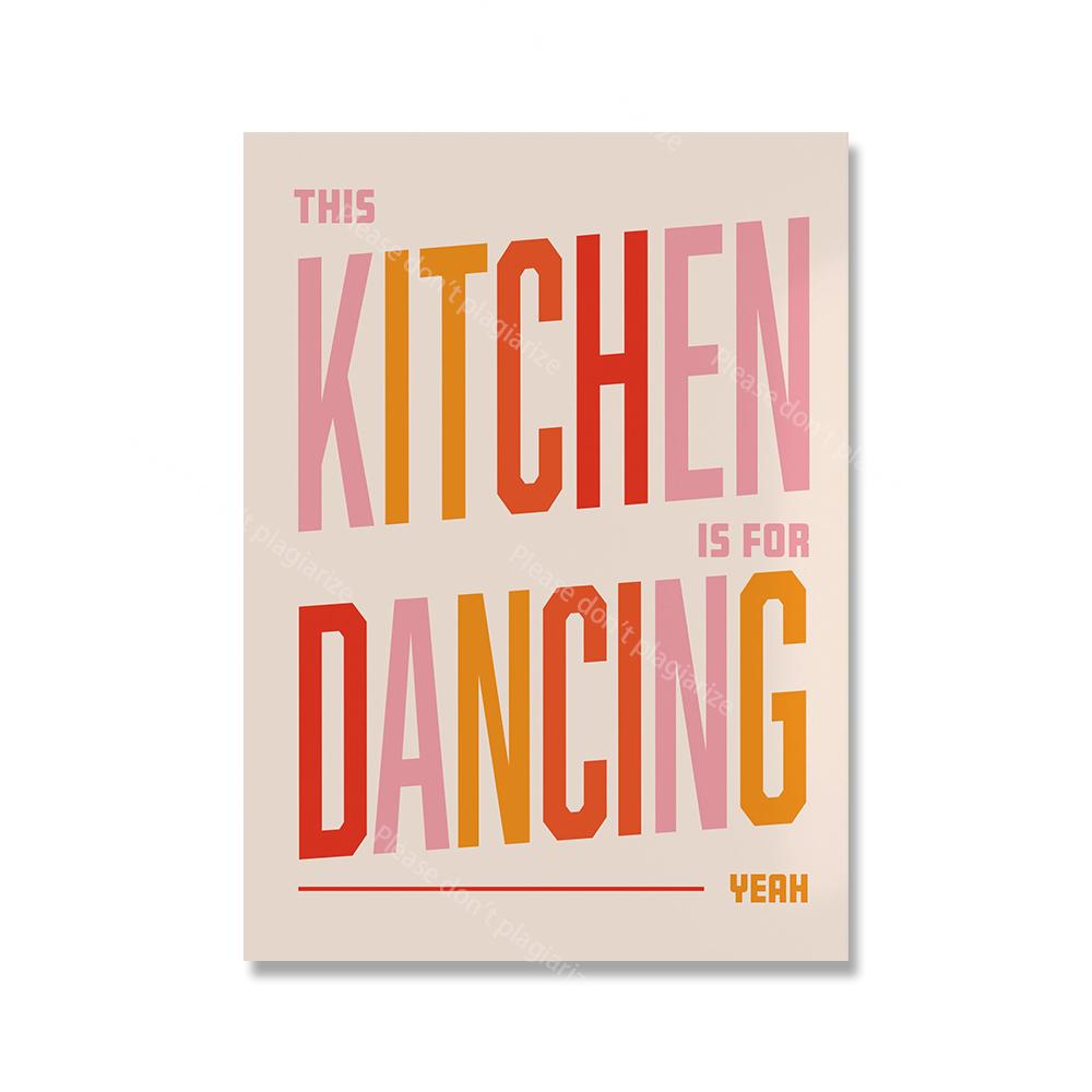 Ретро Забавный музыкальный текстовый постер с цитатой и принтом красочный феминистский без рамки Холст Painitng Кухня Танцы Гостиная Домашний декор