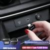 Мини-флешка USB Type-c с логотипом автомобиля, наклейка на память для Mercedes Benz AMG W203 W204 W205 W206 W220 C260 E300L A200L GLA/S/E