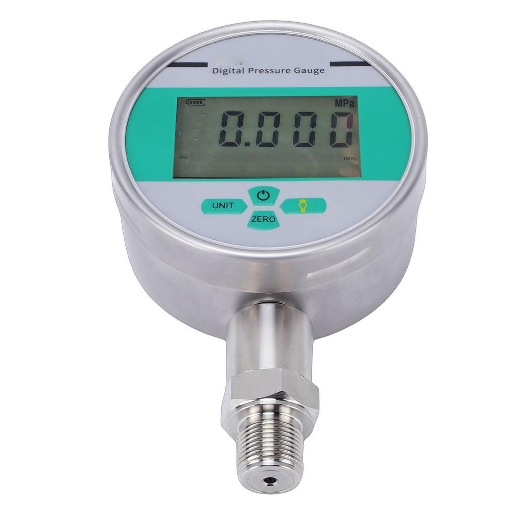 Digital Pressure Gauge 0-1.6MPa Range 4 Inch M20x1.5 Thread Backlit LCD Display Pressure Gauge for Water Oil
