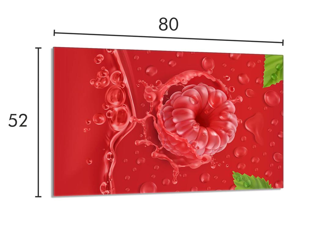 Szklana płyta ochronna na kuchenkę 80x52 Malina