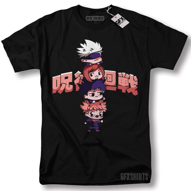 Jujutsu Kaisen Чиби Футболка Сатору Годжо Рёмен Сукуна Нобара Аниме Манга Футболка