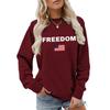 Women's Fashionable Casual Round Neck Loose Long Sleeved Printed Sweatshirt