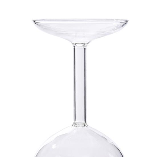 1/2Pcs Wine Glass Easy to Clean Dishwasher Safe Large Capacity Inverted Striped Design High Transparency Wine Glass