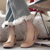 Gentle Nude Inner Height Increase Ballet Women's Shoes New Flat-bottomed Temperament Light Mouth Commuting Soft-soled Single Shoes