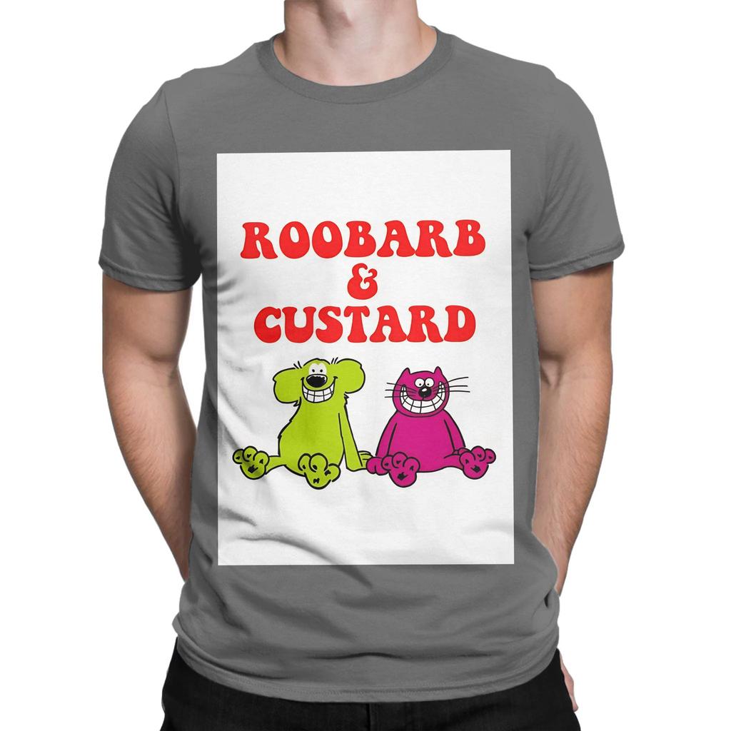 Roobarb cCustard Tribute Graphic 100 Cotton TShirt Roobarb and cCustard Tees Tops For Unisex
