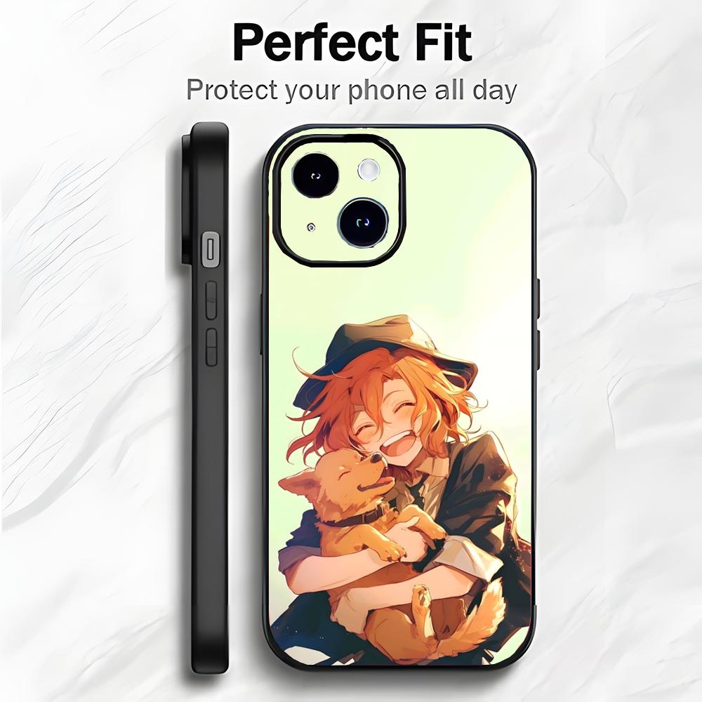 Крутой чехол для телефона в стиле аниме B-Bungo Stray Dogs Мягкая упаковка Легкий Для iPhone17 16 15 14 13ProMax