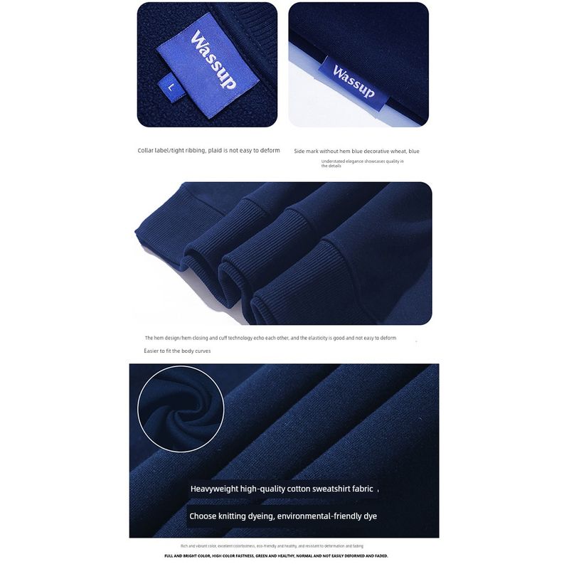 Wassup Trendy Brand Heavyweight Cartoon Shin-Chan Crewneck Sweatshirt for Men, New Autumn and Winter Fleece-Lined Loose Pullover Top