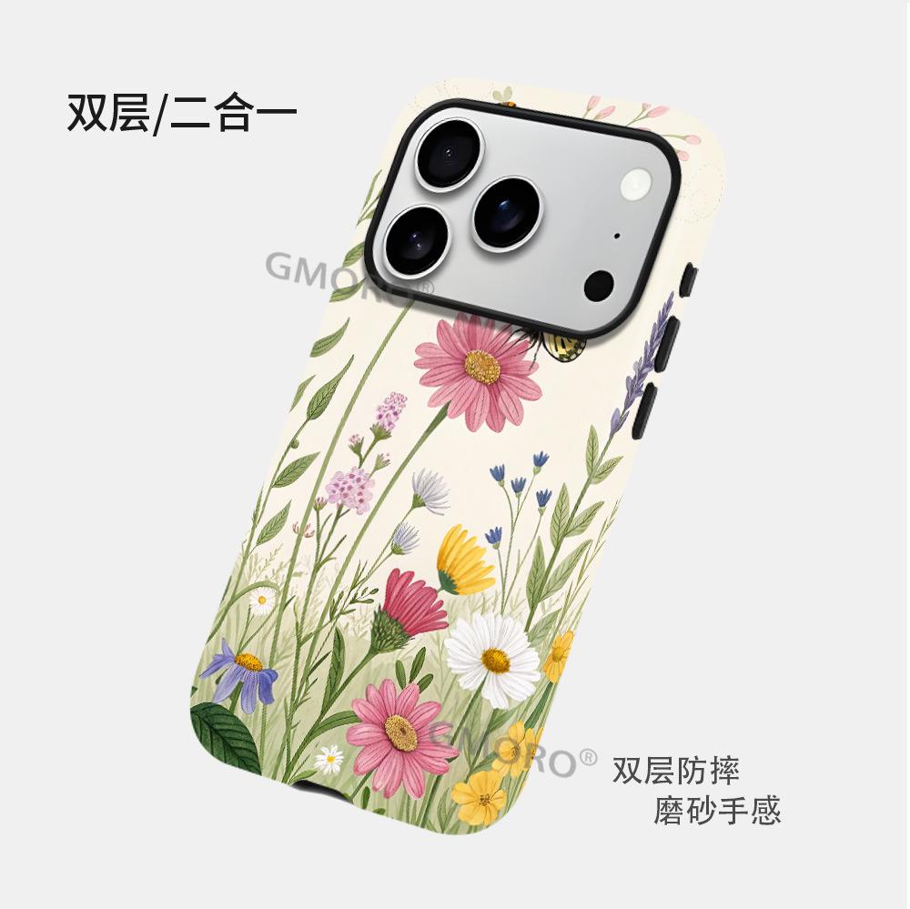 Применимый iPhone17 продвинутый сенсорный иллюстрация чехол для мобильного телефона Apple 16/15/14 pm чехол-пленка 2-в-1 противоударный чехол