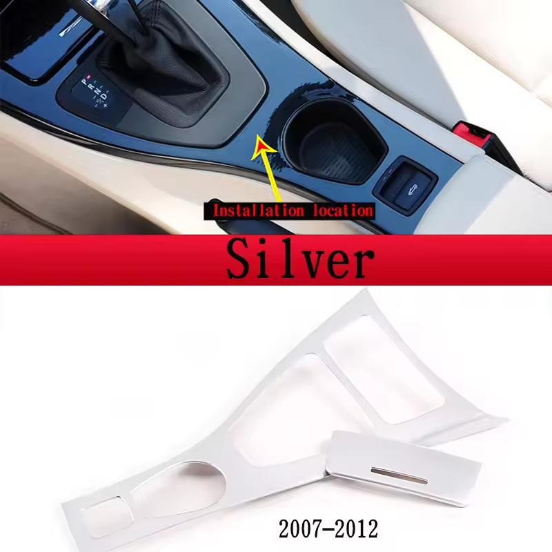 ABS Carbon Fiber Car Center Console Gear Shift Panel Frame Cover Trim For BMW 3 Series E90 E92 E93 2005-2012 LHD Car Accessories