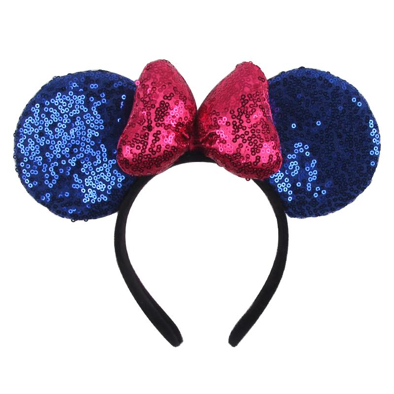 1pc Mouse Ears Headband Girls And Kids 4 Inch Polka Dot Bow Hairdband Holiday Party Travel DIY Hair Accessories