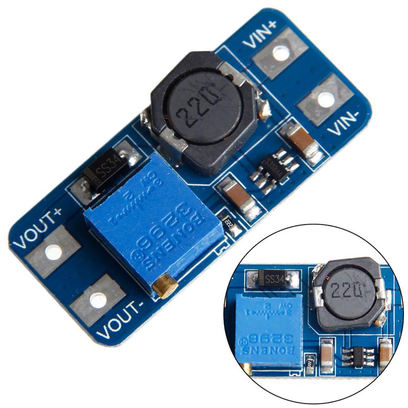 Модуль усилителя мощности MT3608 Модуль повышения постоянного тока Регулируемый преобразователь Усилитель питания Выход 2А