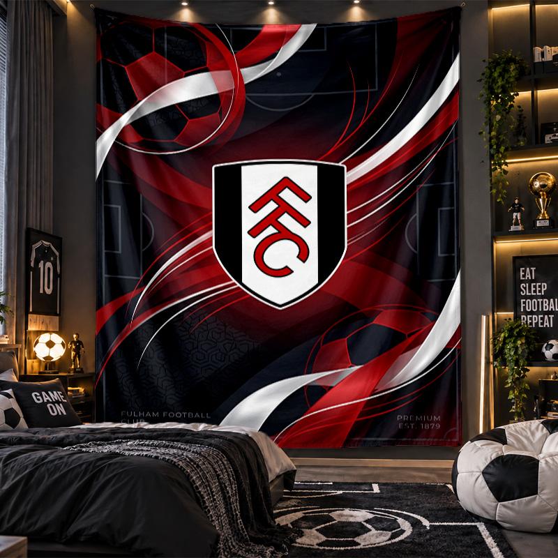 Wall Hanging Tapestry Fulham Football Print Cloth for Living Room Bedroom Home Decor