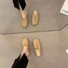 Fashion Mules Slippers Women Shoes Khaki Casual Slippers Flat Cover Toe Slides Platform Loafers Comfortable Versatile Women's Pantofle
