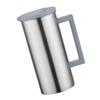 1.8 Liter Large Stainless Steel Water Pitcher Jug Drinks Juice Beverage Jugs for Home Kitchen Shop Cafe Office Use