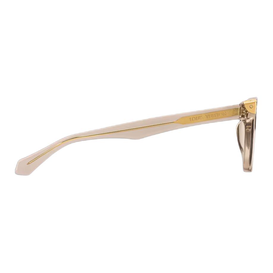 Louis Vuitton Classic Corner Design Acetate Square Sunglasses Men sunglasses Champagne Z3231U