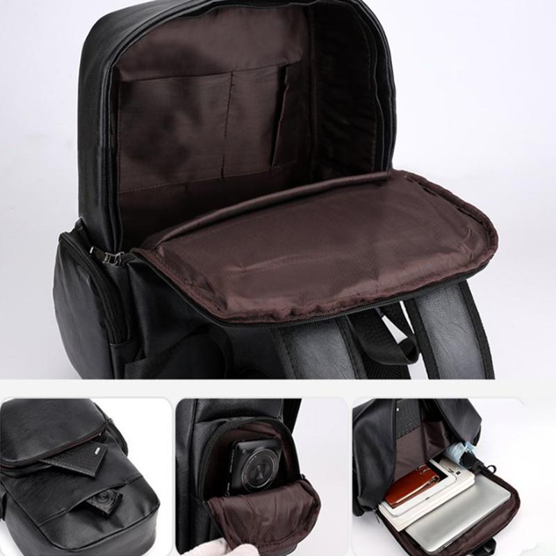 Высококачественный мужской рюкзак из искусственной кожи для подростков, дорожный рюкзак, школьная сумка, мужская деловая сумка для ноутбука