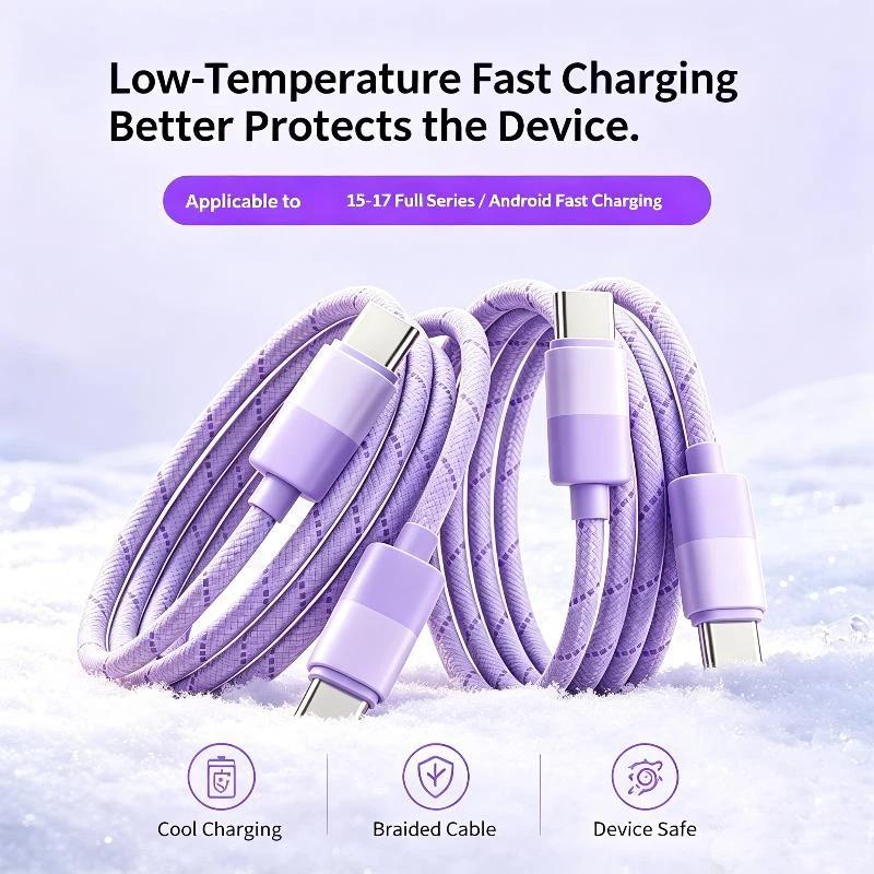 60 Вт PD Быстрозарядный кабель для 15/16/17 USB Type-C на C Шнур Быстрой зарядки Нейлоновая Оплетка Зарядный Провод Питания