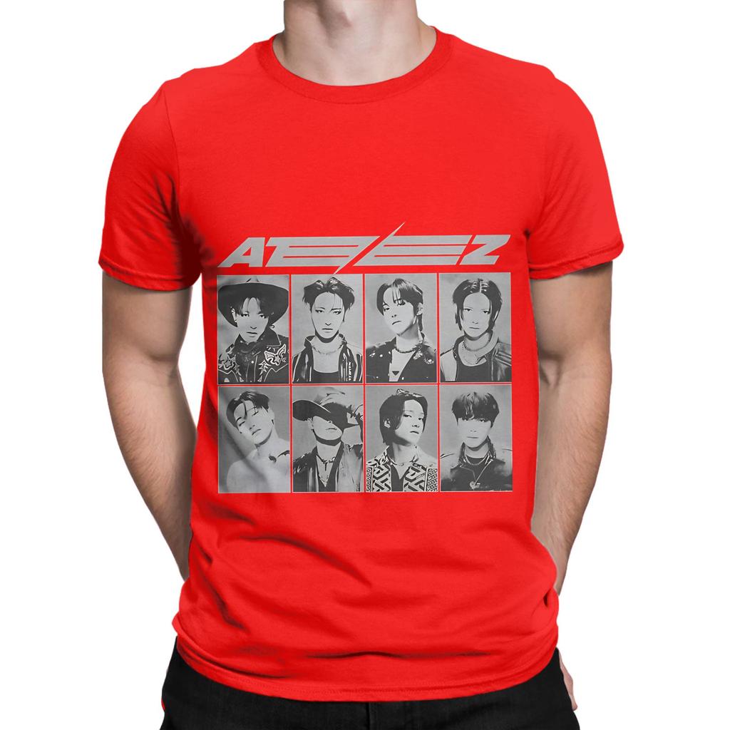 aAteez black poster Novelty 100 Cotton TShirt aAteez Tees Tops For Unisex