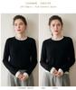 Soft & Glutinous Faux Two-Piece Cashmere Knit Sweater - Women's 2025 Autumn/Winter Round Neck Pullover